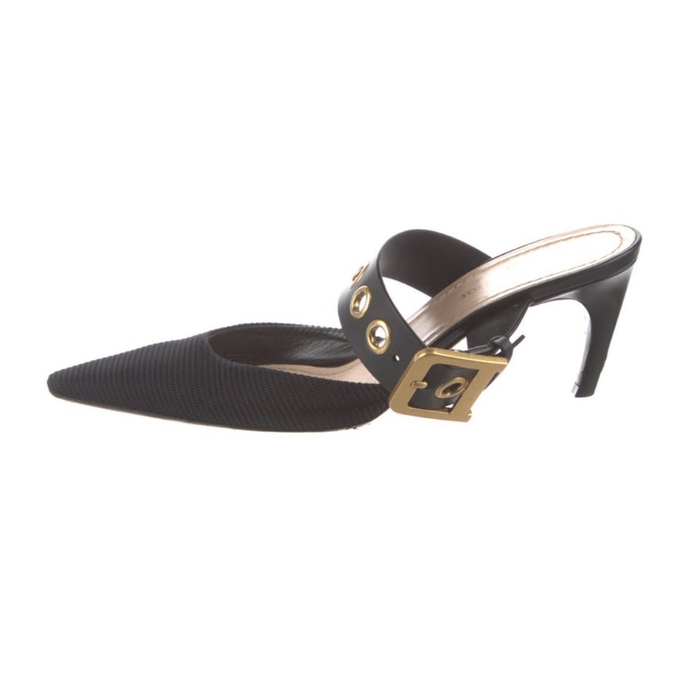 Dior Elegant Black Heels with Gold Accent